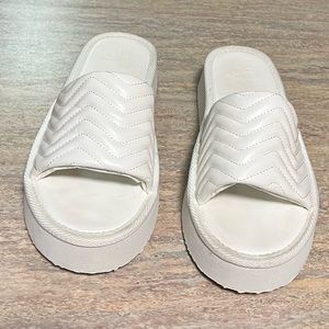 Ayesha Curry x JF Pamela quilted platform slides